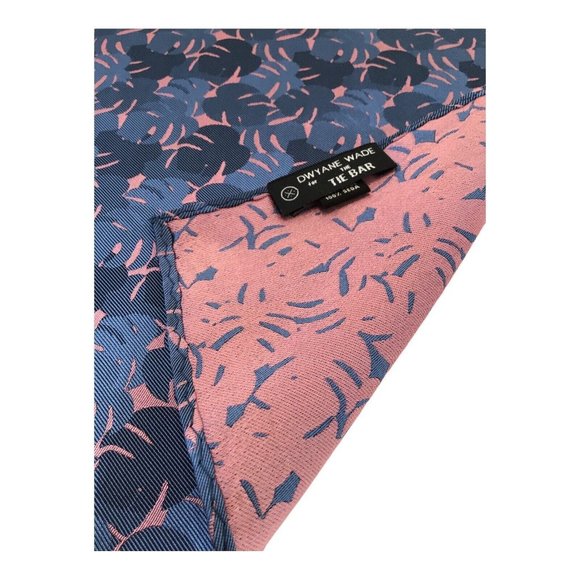 DWYANE WADE Blue/Purple Geometric Pocket Square Silk 12”/12" EC - Picture 3 of 3